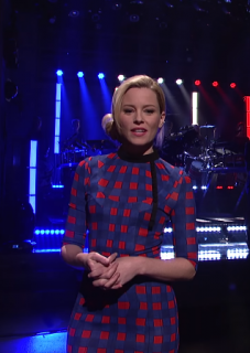 Elizabeth Banks - Prada 2008 spring blue print, SNL 2015 (1).png