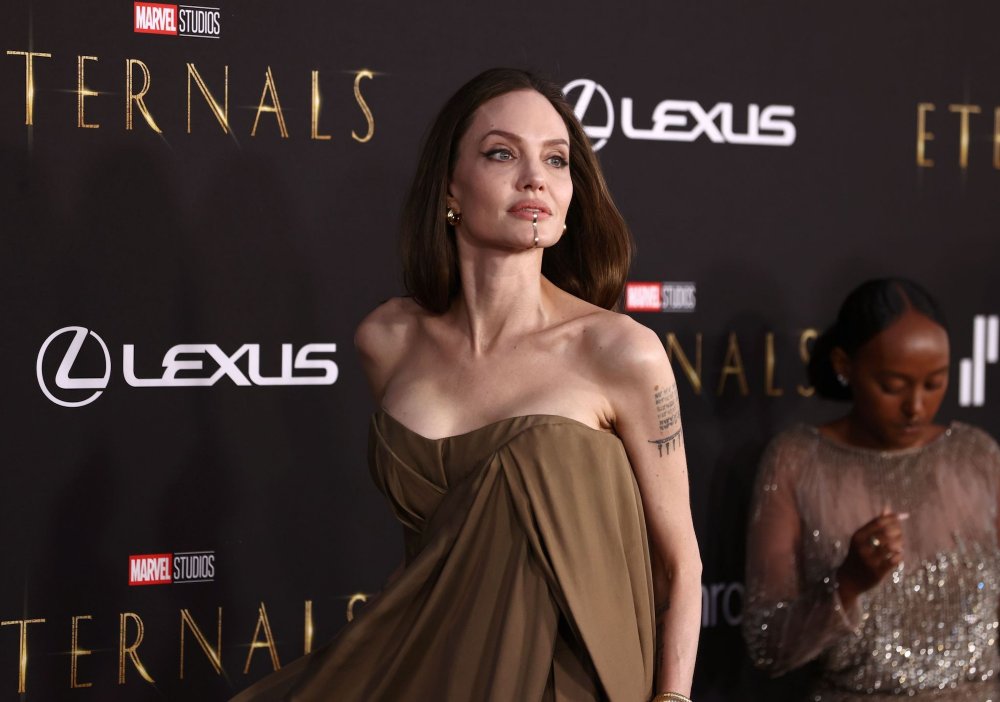 elegant angelina jolie in balmain gown at the eternals la premiere october 2021 6.jpg