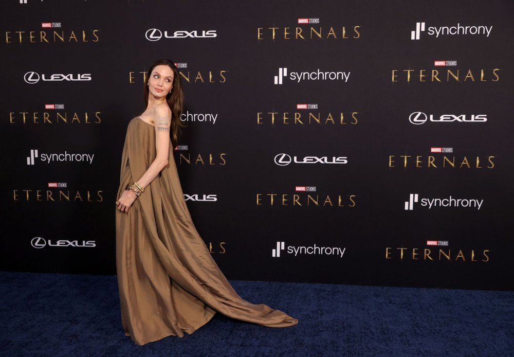 elegant angelina jolie in balmain gown at the eternals la premiere october 2021 7.jpg