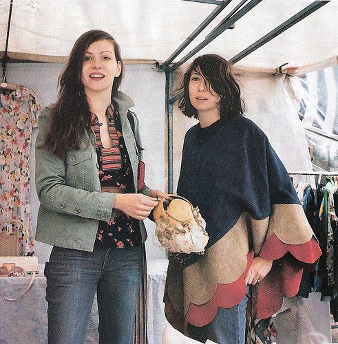 Camille Bidault-Waddington, in a poncho, in Elle 2001.jpg