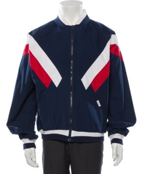 Dior vintage (Christian Dior) navy polyester [geometric] contrast panelled windbreaker 1.jpg