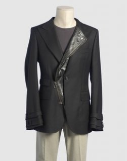 Les Hommes $1770 gabardine - leather jacket.jpg