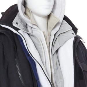 Balenciaga 2018 Winter faux-fur lined multi-layered hybrid runway parka [Look 69] 4.jpg