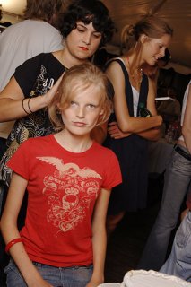 HanneOdile wearing Khadejha T-shirt at Marc Jacobs backstage.jpg