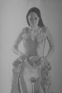 33. Black-haired Woman with Raised Skirt(Kate 2004).jpg