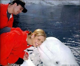 Sarah Freddie and a Beluga.JPG