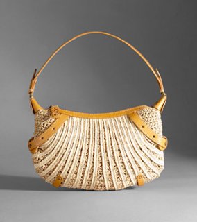 Liz Claiborne Small Leather Trimmed Straw Hobo.jpg