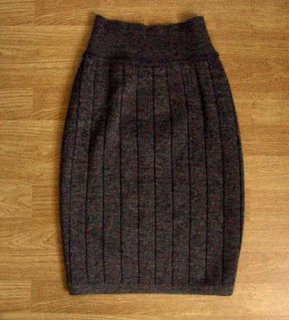 1980's Azzedine Alaia Charcoal Knit Skirt.jpg