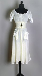 1930's Yellow Semi-Sheer Bias Cut Dress-$235.jpg
