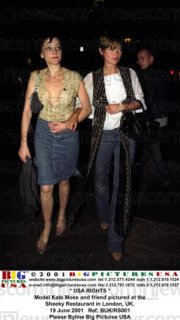 Kate Moss and friend pictured at the Sheeky Restaurant in London, UK. 19 June 2001.jpeg