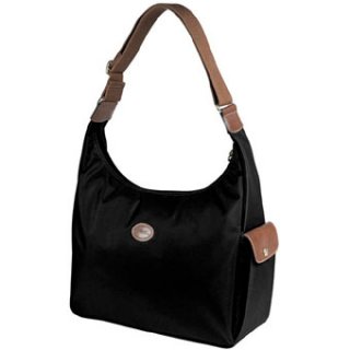 Le Pliage Hobo bag in black longchamp.jpg