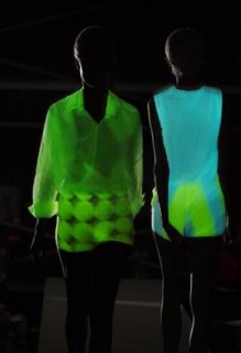 Junya Watanabe fluorescent fabrics for Spring Summer 2001, Paris October 2000.jpg