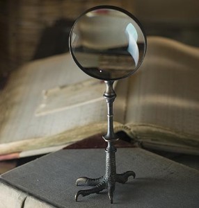 Blackened Brass Claw Magnifying Glass kaboodle com.jpg